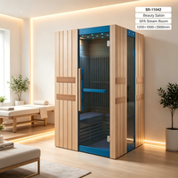 Sauna extérieur haut de gamme avec aménagement personnalisé et construction en bois durable pour jardins de luxe, centres de villégiature et centres de bien-être