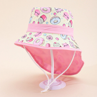 Sombreros de cubo de animales de dibujos animados para niños Protección solar ajustable Gorra de verano Viajes de playa al aire libre