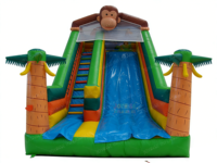 Château gonflable de safari pour enfants avec toboggan sec en PVC