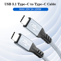 ULT-unite Câble d'alimentation de données de charge USB 3.1 Type C personnalisé pour ordinateur portable 20Gbps 100w 4k 1m 1.5m 2m Câble de téléphone d'extension USB