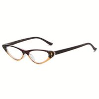 Lunettes de lecture anti-lumière bleue tendance 2024, montures triangulaires petites, colorées, à motif floral, pour femmes