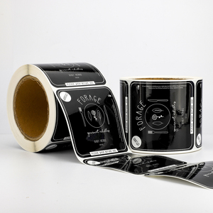 Confezioni per la preparazione dei pasti con etichette personalizzate, stampa di <span class=keywords><strong>adesivi</strong></span> quadrati in vinile impermeabile con logo per sigillare sacchetti e scatole di cibo gourmet - Product Image 5