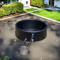 Holzbeheizter tragbarer Whirlpool mit Heizspirale für den Außenbereich – aufblasbare Badewanne mit Heizung für Spa und Garten