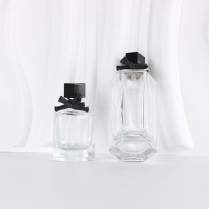 Bottiglia in Vetro con Decorazioni Intricate 50ml 100ml Fondo Spesso Pompa Surlyn Serigrafia Contenitore Premium per Profumeria - Product Image 6