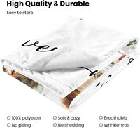 Les plus populaires Couverture promotionnelle en peluche microfibre de flanelle personnalisée à sublimation