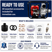 Pompe à eau portable à haut débit pour petit moteur diesel