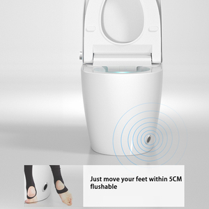 WC intelligent moderne haut de gamme en céramique à double chasse, télécommandé, cuvette allongée, fixation au sol, articles sanitaires intelligents - Product Image 5