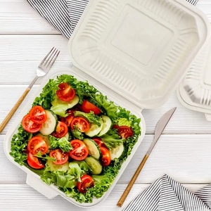 Cajas de Almuerzo Bento de Almidón de Maíz 100% Biodegradables, Diseño Personalizado, Capacidad de 30 oz, Marca Bofa, para Comida para Llevar, Hoteles, Entrega Rápida - Product Image 6
