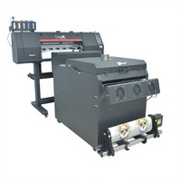 Impresora Digital DTF de 24 Pulgadas A1 60cm, Impresora DTF con Doble Cabezal de Impresión XP600, Máquina de Impresión de Camisetas con Agitador de Polvo