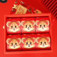 Boîte cadeau pour nouvel an chinois, flocons de neige, Nougat, couleur bonbon, mariage, couverture rigide