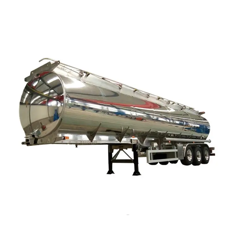 Liquid 3 Axle 42000 45000 48000 Aluminum fuel tanker traileTank Tanker truck semi trailer for sale made in china