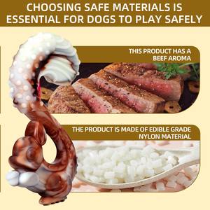 Nuovo Design cane Chewer giocattolo vero sapore di manzo può riempito burro di arachidi in Nylon indistruttibile per la pulizia dei denti giocattolo per cani - Product Image 2