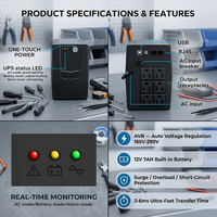 UPS Interactivo en Línea con/sin Batería, 4 Horas de Autonomía, Monofásico, Serie Future Star 800VA ACP
