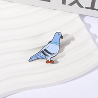 Mignon Pigeon Émail Broche Creative Animal Dessin Animé Paix Colombe Oiseaux Broches Revers Sac À Dos Badge Bijoux Cadeaux pour Amis