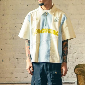 เสื้อโปโลสำหรับผู้ชายเสื้อฟุตบอลพิมพ์ลายสตรีทแวร์ใส่ลำลองโลโก้ได้ตามต้องการ - Product Image 2