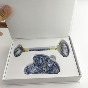 Ensemble de rouleaux de jade Xiuyan avec boîte, rouleau de massage en jade vert, rouleau de guasha - Product Image 2