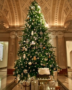 Cao cấp Cây giáng sinh nhân tạo Canada linh sam đầy đủ thân cây giáng sinh với kim loại đứng Trọng lượng nhẹ và dễ dàng để lắp ráp - Product Image 1