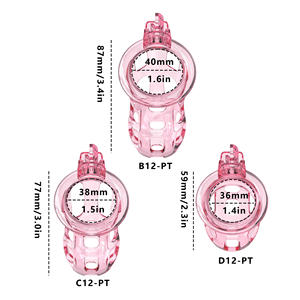 ของเล่นทางเพศสำหรับผู้ใหญ่และงูเห่ากรงพรหมจรรย์สำหรับผู้ชายกรงทาสซาดิสม์สำหรับผู้ชายมีห่วง<span class=keywords><strong>6</strong></span>ขนาดกรงยางนิ่มล็อคได้ - Product Image 4