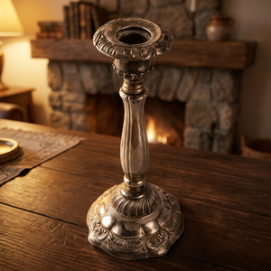 Candelabro de Metal de Arte Tribal Tradicional Hecho a Mano de Alta Calidad, 10.60 Pulgadas, Decoración Navideña para Mesa, Regalo, India - Product Image 3