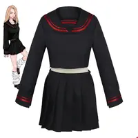 Disfraz de Shiba Yuzuha de Los Vengadores de Tokio, uniforme de Sailor, trajes negros, Falda corta, regalos de carnaval, trajes para niñas y mujeres