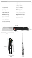 Couteau pliant en acier inoxydable avec manche en Micarta, pointe tombante, finition délavée, personnalisable OEM, couteau de poche pour hommes, camping en plein air