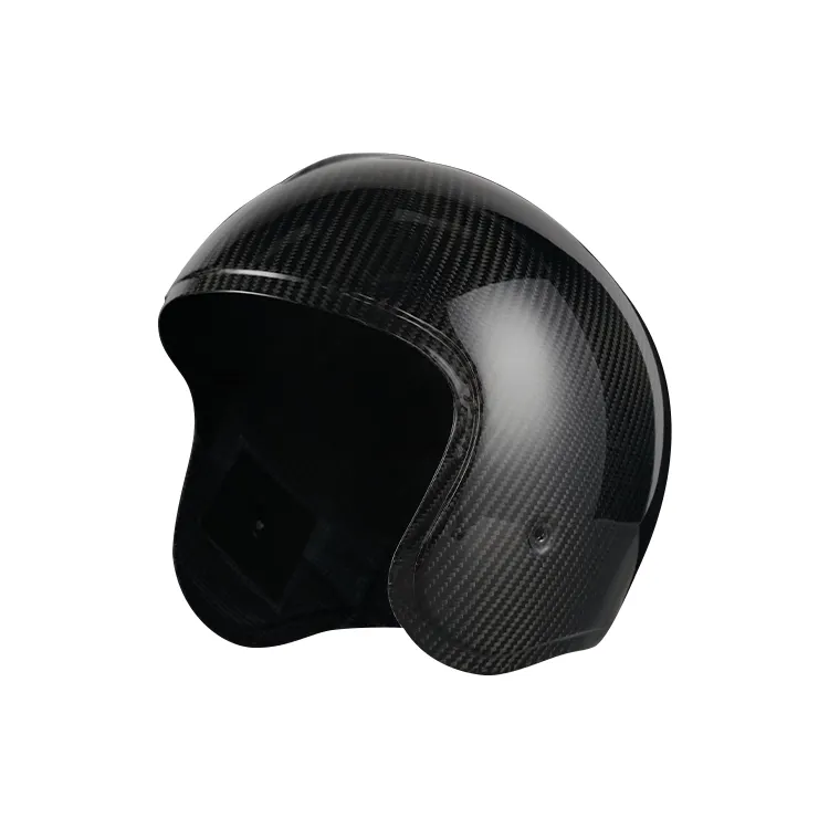 Open Face Full Carbon Fiber casco moto uomo donna 3/4 Open Face Motor Cross casco moto equitazione casco di sicurezza di lusso