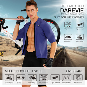Camiseta de Ciclismo Darevie Personalizada de Italia, Tela Miti Asteria con Tarjeta de Marca Italiana Miti, Protección Solar SPF50, Ropa de Ciclismo Transpirable - Product Image 2