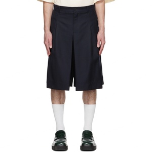 Fashion Solid Loose Fit Belt Loops <b>Zip</b> Fly Pleats <b>Shorts</b> Custom Street Wear <b>Shorts</b> for <b>Men</b> - Product Image 2