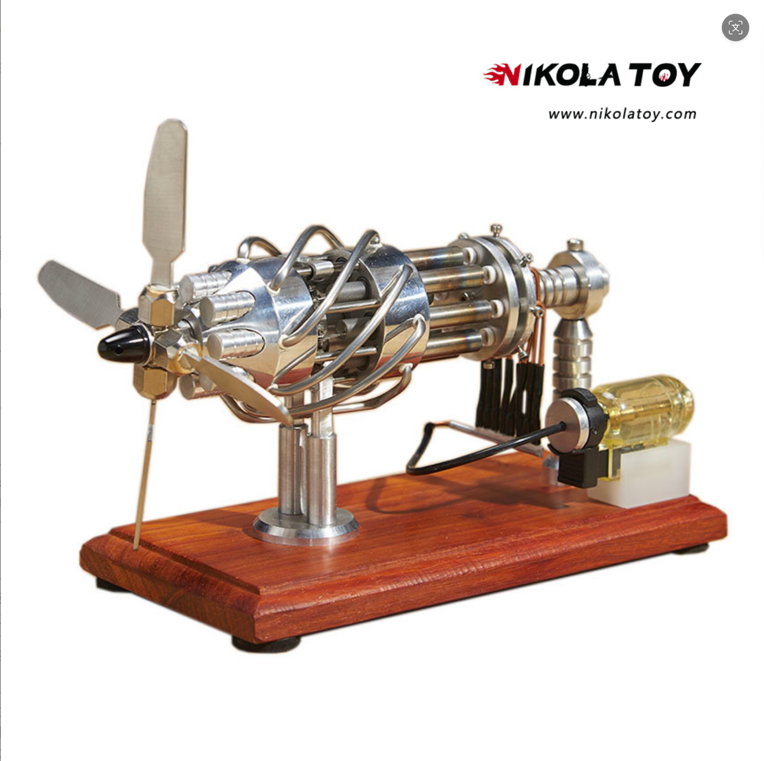 motor - avión de plato cíclico de 16 cilindros - cuarzo - tanque único