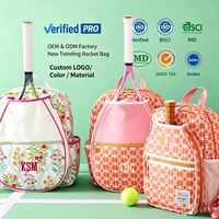 Sacs de raquettes de tennis personnalisés avec logo, résistants à l'eau, rembourrés, protection sportive, sacs à raquettes de tennis, padel, pickleball, sacs à dos
