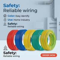 CE-Zertifizierter BV H07V-U Massiver Kupferleiter Einadrig PVC-Isoliert 1,5mm 2,5mm Hausverdrahtung Elektrokabel