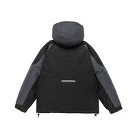 Blouson matelassé décontracté pour homme, à capuche, entièrement zippé, avec rabat coupe-vent, poches cargo, cordons de serrage, hiver, grandes tailles, surdimensionné, 90% 6XL 7XL