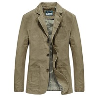 Manteaux en coton pour hommes, trench-coat, blazer décontracté pour affaires avec poche décorative, coupe-vent pour hommes, printemps-automne