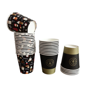 Gobelets en carton personnalisés pour boissons chaudes, 6oz, 8oz, 12oz, 16oz, à paroi simple, jetables, avec couvercle - Product Image 4