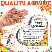 Cœur d'amour en acrylique transparent pour table, cadeau de remise de diplôme, haute qualité, écologique, moulé sous vide, Noël UIONEN 1717