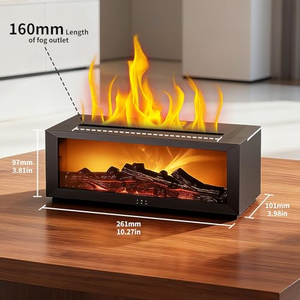 New Fireplace Aroma Diffuser Seven Color Timing Remote Control Simulation 3D Flame Ultrasonic Fireplace <b>Humidifier</b> <b>Essential</b> <b>Oil</b> - Product Image 2
