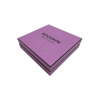 Boîte cadeau en carton carrée avec couvercle et base personnalisés pour kit cosmétique, outils de maquillage, parfum, perruques