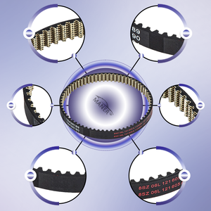 MANER 06K121605C 06K121605 <span class=keywords><strong>Courroie</strong></span> <span class=keywords><strong>de</strong></span> <span class=keywords><strong>distribution</strong></span> <span class=keywords><strong>de</strong></span> la pompe à eau du système <span class=keywords><strong>de</strong></span> refroidissement du moteur pour <span class=keywords><strong>Audi</strong></span> <span class=keywords><strong>A5</strong></span> TT VW Beetle Golf - Product Image 6