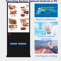 HXXK - Señalización Digital Interactiva LCD Full HD, Kiosco con Pantalla Táctil WIFI para Centros Comerciales, Android IP65, Gráficos Animados
