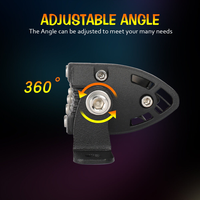 Barra led hors route 7 pouces 18w barre lumineuse de travail de voiture mince lumière d'avertissement stroboscopique cob camion Suv tout-terrain à une rangée pour pièces de voiture