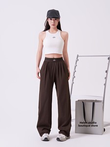 Pantalones deportivos de lujo, pantalones de yoga de cintura alta, pantalones informales cómodos, pantalones formales, pantalones sueltos de poliéster para mujer, pantalones Aloe - Product Image 3