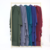Traditionnel Chador Khimar Vêtements Islamiques Prière Hijab Nida Khimar Niqab avec Cravate Modeste Femmes Musulmanes Overhead Long Khimar