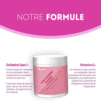 Collagène en poudre de haute qualité, marque privée, avec vitamine C, pour raffermir la peau, renforcer les os et les cheveux.