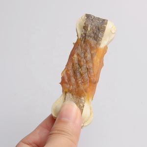 כלב אימון שיניים מטפלת בעוף ופייג עור cowhide כלב עצם מטפלת חטיפים כלבים עצמות, מזון ניקוי שיניים - Product Image 4