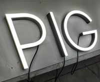 YIJIAO Vente en gros de lettres en acrylique à éclairage frontal LED, lettres en acrylique 3D personnalisées pour la décoration de bâtiments