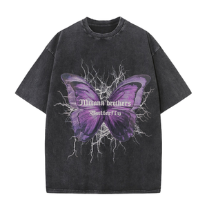 Camiseta Casual Americana <span class=keywords><strong>para</strong></span> <span class=keywords><strong>Hombre</strong></span>, 100% Algodón Lavado, Diseño con Estampado, Anti-Pilling, Transpirable, Peso de Tela 230g - Festival - Product Image 3