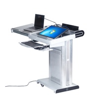 Конференция трибуна 32 "передний экран Android; Электронный Подиум алюминиевая раздвижная крышка; Оборудование для школьного образования