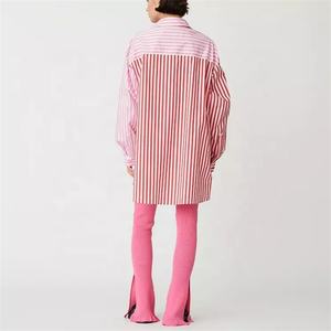 Camisas a Rayas para Mujer al por Mayor, Blusa Larga Holgada para Mujer, Blusa Informal 100% Algodón para Mujer - Product Image 2