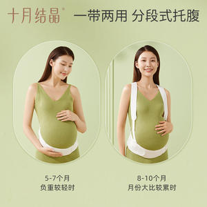 Cinturón de soporte de maternidad Crystal de octubre, soporte fino y transpirable para la cintura y el vientre para mujeres embarazadas en la etapa final del embarazo ML - Product Image 3