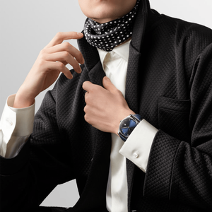 Reloj de pulsera redondo elegante con marcadores de hora de diamantes, indicador de fecha, reloj de vestir informal de negocios, correa de cuero genuino - Product Image 2